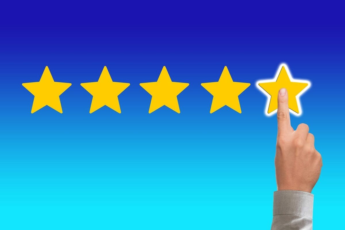 good and bad review star rating