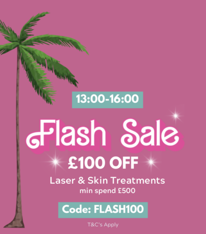 Flash Sale £100 Off March 16th All Laser & Skin Treatments